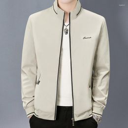 Men's Jackets 2023 Spring Men Jacket Trendy Middle-aged Leisure Collar High-end Heavy Casual Daily Coats Mens