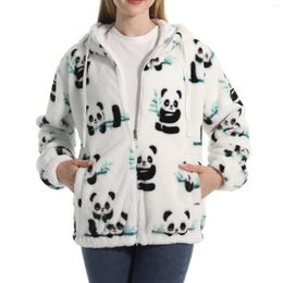 Women's Hoodies Long Sleeved Cartoon Print Oversize Loose Hooded Sweater Jackets Sweatshirt Women Knit Pullover