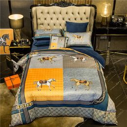 luxury winter designer bedding sets velvet queen King size duvet cover bed sheet pillowcases high quality fashion designers comfor246G