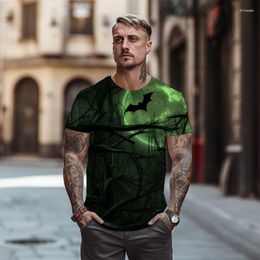 Men's T Shirts 3D Horror Scene Printing Pattern -shirt Street Fashion Oversized 2023 Summer Casual Top