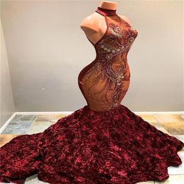New Arrival Sexy Appliqued Prom Evening Dresses 2019 Maroon Mermaid Formal Party Gown Vintage Beaded Pageant Plus Size Dresses Cus268i