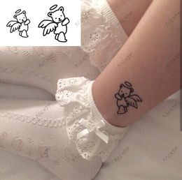 Waterproof Temporary Tattoo Sticker ins Angel wings Cupid bear Cartoons cute Body Art flash tatoo fake tatto Women Men