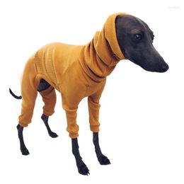 Dog Apparel Turtleneck Big Italian Greyhound Clothes Winter Overall For Dogs Rib Four-legged Pajamas Pet Sweater Jumpsuit Large