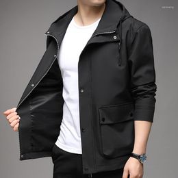 Men's Jackets 2023 Spring Hoodie Workwear Jacket Korean-Style Loose Casual Top Coat Clothing And Autumn Trends