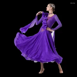 Stage Wear B-22216 Women Modern Dance Rhinestone Colour Diversity Dress Ballroom National Standard Waltz Competition Performance