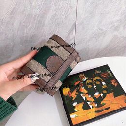 Luxury Designer Womens wallets lady G pocket Cardholder interior slot coin high quality purse women leather Tri-fold short wallet224I