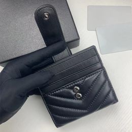 Luxury Designer Fold Wallet Genuine Leather C Credit Card Holder Bag Fashion Womans Coin Purse Mans Travel Documents Passport Holders Gift With Box