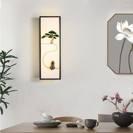 Wall Lamp Chinese Style Bedroom Bedside Living Room Modern Minimalist Creative Aisle Balcony Warm Lamps