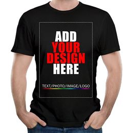 Your Own Design Brand Logo and Picture Custom Tshirt Men and Women DIY Cotton T shirt Casual T-shirt Tops Tee