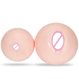 Doll Toys Sex Massager Masturbator for Men Women Vaginal Automatic Sucking Male Masturbation Silicone Artificial Vagina Peach Breast Nipple Massage Cup Adult