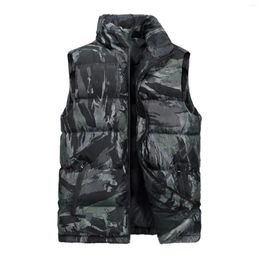 Men's Vests Male Autumn And Winter Cotton Casual Keep Warm Zipper Removable Hooded Sleeveless Vacation Outdoor Vest Jacket