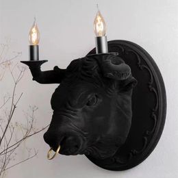 Wall Lamp Corrado Nordic Animal Bull Head Living Room Decor Dining Bedroom Lighting Designer Bed Side