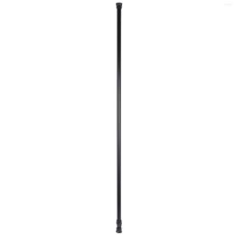 Bowls Extendable Spring Loaded Net Voile Tension Curtain Rail Pole Rods 70-120cm Black