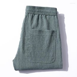 Men's Shorts HCXY Casual Trousers Men House Pants Ankle Length Male Summer Harem Man Elastic Waist Cotton Strech Fabric