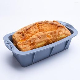 Baking Moulds Cake Mould Reusable Easy To Release High Temperature Resistant Bottom Line Design Bakeware Silicone Rectangle Bread