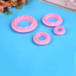 Baking Moulds 4X Plastic Round & Wavy Edge Double Sided Cookie Cutter Tools For Cakes Molds Kitchen Accessories Decorating Tool