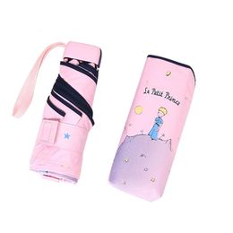 LISM Cartoon Little Prince Umbrella Rain Women Folding Umbrellas Female Sunny Parasol Lovely Paraguas Mini Pocket Umbrella 2111242102