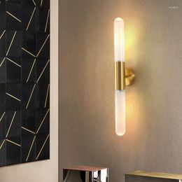 Wall Lamps Modern Led Lamp Copper Glass For Living Room Bedroom Cirridor Decor Lighting Nordic Home Bathroom Mirror Lights