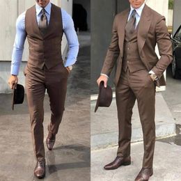 Classy British Wedding Tuxedos Groom Wear Mens Suits Slim Fit Peaked Lapel Prom Man Groomsmen Blazer Designs Jacket Pants Tie 177x