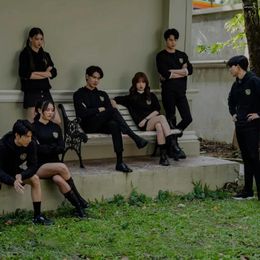 Ethnic Clothing Thai Drama Boarding School Stars Same Style Round Neck Simple Gift Star Card