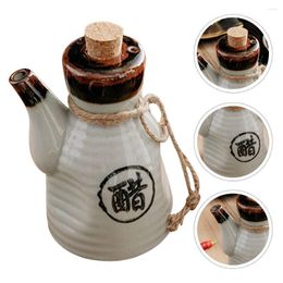 Dinnerware Sets Preservation Bottle Seasoning Dispenser Japanese Style Oil Pot Liquid Jar Ceramic Condiment Sauce Container