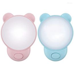 Night Lights Light Children's Socket With Switch LED Bedside Lamp For Plug Suitable Bedroom 2Pcs EU