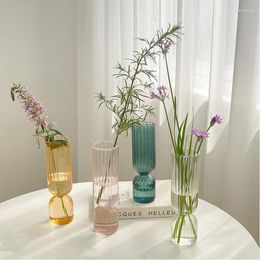 Vases High Borosilize Glass Vase Suitable For Place Artificial Flowers And Water Planting