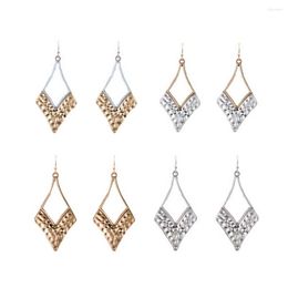 Dangle Earrings E7192 ZWPON Two Tone Cutout Hammered Arrow For Women 2023 Arrival