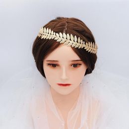 Headpieces Wedding Accessories Round Headband Retro Golden Olive Branch Crown Bride Forest Veil Jewellery