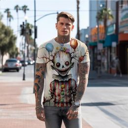 Men's T Shirts Summer -shirt Clown Doll 3D Printed Gothic Style Casual Fashion Trend