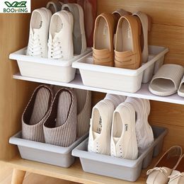 WBBOOMING Home Three Shoes Racks Plastic Japanese Shoe Storage Box Space Saver Organiser Cupboard Cabinets Creative Container Y111320E