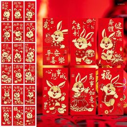 Gift Wrap 2023 Year Of The Chinese Lucky Red Envelope Bronzing Year's Spring Festival Packetenvelope Hongbao 18pcs/set