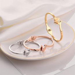 Bangle Titanium Steel Bangles For Women Korean Version Non-fading Butterfly Bracelets Simple And Versatile Personalised Girl's Heart