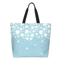 Shopping Bags Reusable Fashion Glitter Rhinestones Bag Women Canvas Shoulder Tote Durable Crystals Diamonds Grocery Shopper