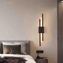 Wall Lamp Minimalist Long Strip Living Room TV Background Corridor Aisle Bedroom Bedside Three-color Dimmer