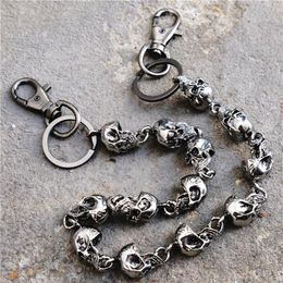 Metal 3 Layers Screw Ring Rock Punk Key Chains Clip Hip Hop Jewelry Pants KeyChain Wallet Chain247E