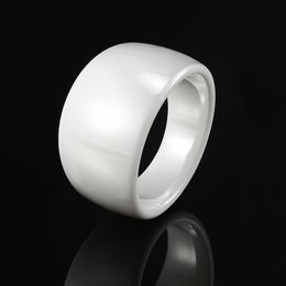 Classic Design Black White Smooth Curved Ceramic Ring For Men And Women Top Quality Jewellery Rings Wedding Anniversary Best Gift