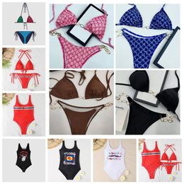 Fashion Women Swimsuit Sexy Girls Bathing Suit Textile Summer Swimwear Beach Bikinis Set Letter Bodysuit Swim Clothing Designer Sw214A