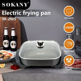 1500W Electric Nonstick Hot Pot Grill Set - Smokeless Multi Cooker for Cooking, Baking, BBQ & Camping