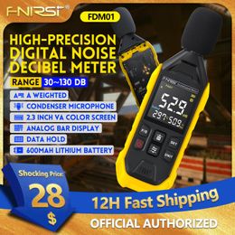 Noise Meters FNIRSI FDM01 Noise Measuring Instrument Sound Level Meter Digital Handheld DB Meter 30~130dB Audio Measuring Instrument 230721