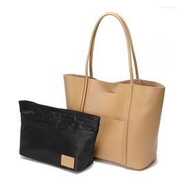 Evening Bags Split Leather Women's Shoulder Suitable For Four Seasons Handheld Big Bag Fashion Girls Diagonal Straddle Extra Large
