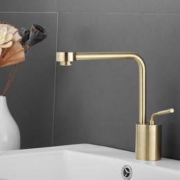 Gray Bathroom Faucet Brushed Gold Basin Faucet Hot Cold Black Sink Faucet Brass Faucet Kitchen Faucet Swivel Sink Water Crane