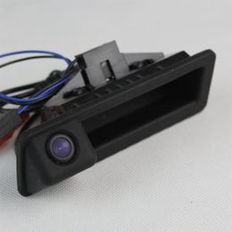 For BMW 3 E90 E91 E92 E93 320i 335i Car Rear View Camera Back Up Park Camera HD CCD RCA NTST PAL Trunk Handle OEM295h