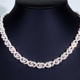 Vvs Moissanite Diamond 925 Sterling Silver 9mm Width Cuban Link Chain Men Necklace Cuban Link Chain