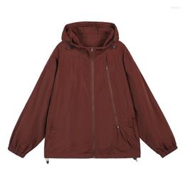 Men's Jackets Summer Oversize Sunscreen Jacket Men Zip Up Sun Protection Clothing Fashion Korean Streetwear Skin Coat Outerwear Male Plus