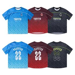 Trapstar T-shirts Mens Football Jersey Tee Women Summer Casual Loose Quick Drying T Shirts Short Sleeve Design of motion 745ess