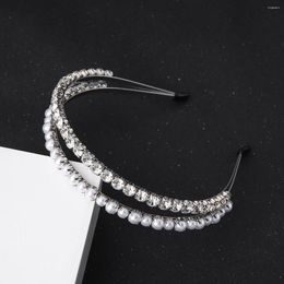 Hair Clips Hairbands Wedding Accessories For Women Romantic Crystal Double Layers Headbands Diadem Bridal Party Ornament Jewelry