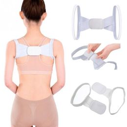 White Adjustable Back Support Back Posture Corrector Brace Belt Health Care For Women Students Shoulder Support 307b