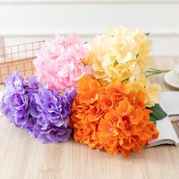 Decorative Flowers Simulated Hydrangea Macrophylla Household Decoration Flower Arrangement Shooting Props Silk Cloth Art