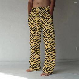 Men's Pants Summer Beachwear Leopard Print Comfortable Soft Casual Daily Fashion Hawaii Classic Style